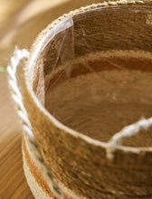 Load image into Gallery viewer, Striped Hanging Seagrass Basket