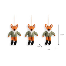 Load image into Gallery viewer, Felt Fox Christmas Tree Decoration