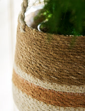 Load image into Gallery viewer, Striped Hanging Seagrass Basket