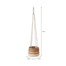 Load image into Gallery viewer, Striped Hanging Seagrass Basket