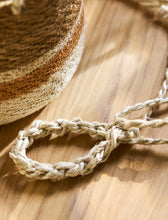 Load image into Gallery viewer, Striped Hanging Seagrass Basket