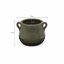 Load image into Gallery viewer, Pale Green Glazed Plant Pots With Handles - *Local Delivery or Local Pick Up Only*