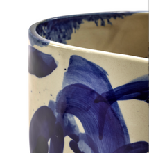 Load image into Gallery viewer, Unique Hand-Painted Blue Vase