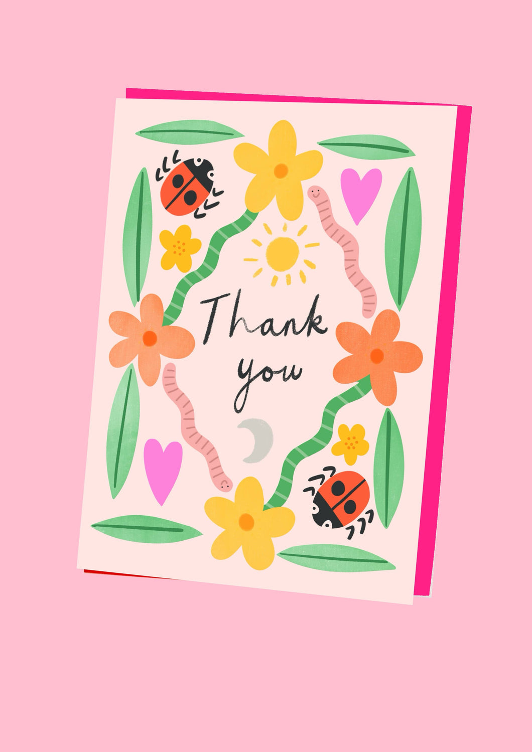 Thank You Garden Border Greeting Card 
