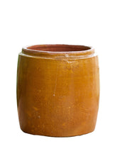Load image into Gallery viewer, Mustard Glazed Plant Pot With Saucer - *Local Delivery or Local Pick Up Only*
