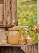 Load image into Gallery viewer, Mustard Glazed Plant Pot With Saucer - *Local Delivery or Local Pick Up Only*
