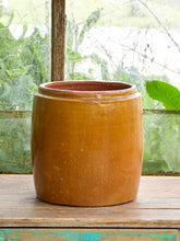 Load image into Gallery viewer, Mustard Glazed Plant Pot With Saucer - *Local Delivery or Local Pick Up Only*
