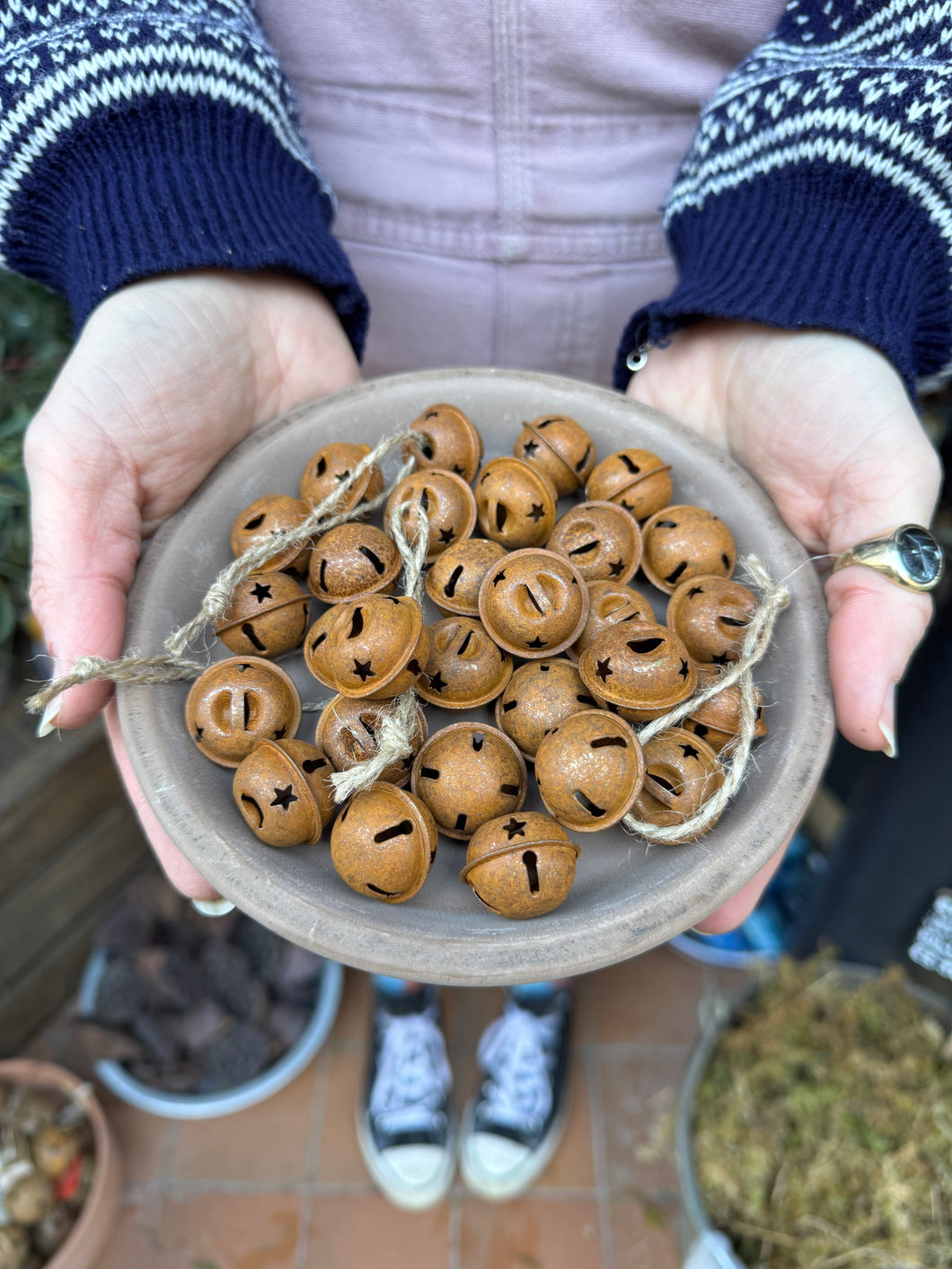 Mini Rusted Christmas Bells