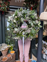 Load image into Gallery viewer, Handmade White Frost Wreath
