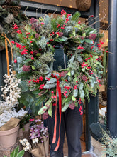Load image into Gallery viewer, Handmade Red Berry Wreath
