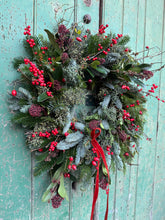 Load image into Gallery viewer, Handmade Red Berry Wreath
