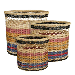 Colourful Striped Baskets