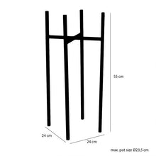 Load image into Gallery viewer, Black Straight Metal Plant Stand
