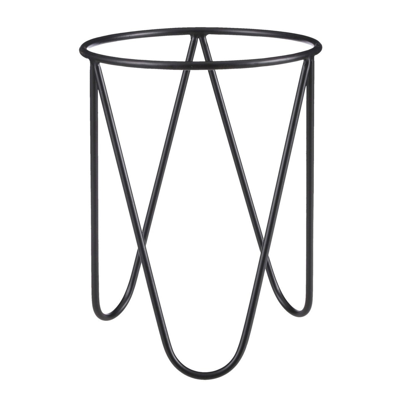 black plant pot stand Black Curved Metal Plant Stands