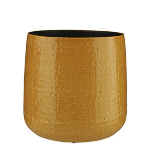 Ochre Yellow Textured Plant Pot - *Local Delivery or Local Pick Up Only*