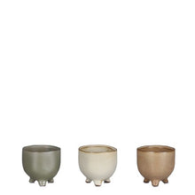Load image into Gallery viewer, Round Ceramic Plant Pots With Feet
