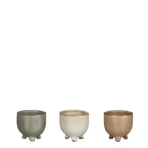 Round Ceramic Plant Pots With Feet