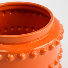 Load image into Gallery viewer, Orange Textured Dot Plant Pot - *Local Delivery or Local Pick Up Only*
