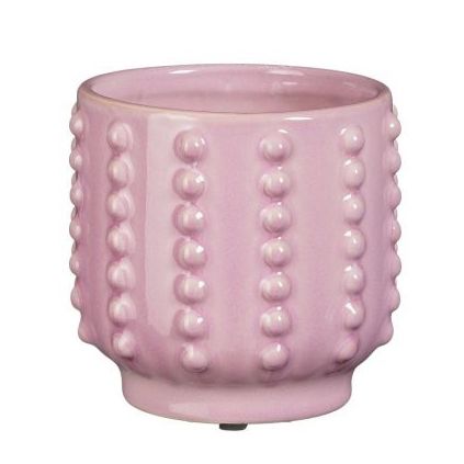 Pink Textured Dot Plant Pot