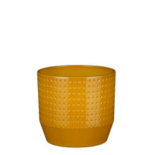 Load image into Gallery viewer, Ochre Dot Textured Glazed Plant Pots - *Local Delivery or Local Pick Up Only*
