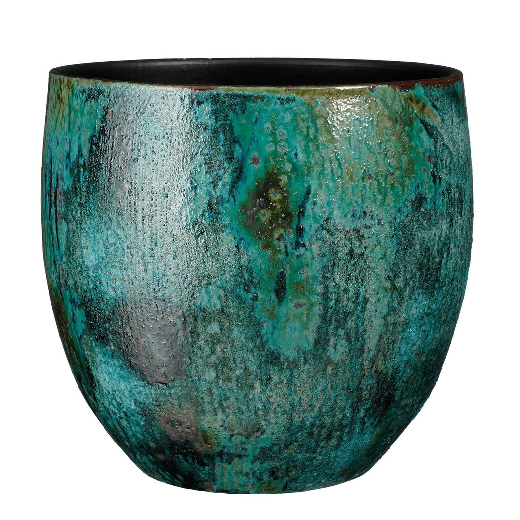 Turquoise Reactive Glazed Plant Pots - *Local Delivery or Local Pick Up Only*