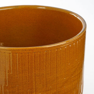 Linear Textured Glazed Plant Pots - *Local Delivery or Local Pick Up Only*