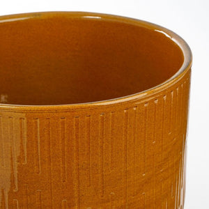 Linear Textured Glazed Plant Pots - *Local Delivery or Local Pick Up Only*