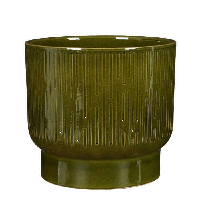 Linear Textured Glazed Plant Pots - *Local Delivery or Local Pick Up Only*