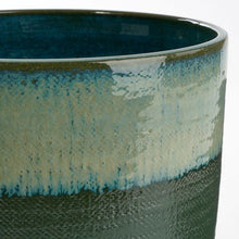 Load image into Gallery viewer, Dark Green Retro Textured Glazed Plant Pots - *Local Delivery or Local Pick Up Only*
