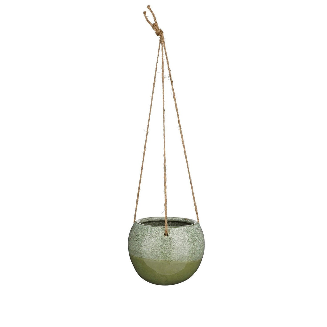 Green Hanging Reactive Glazed Plant Pot