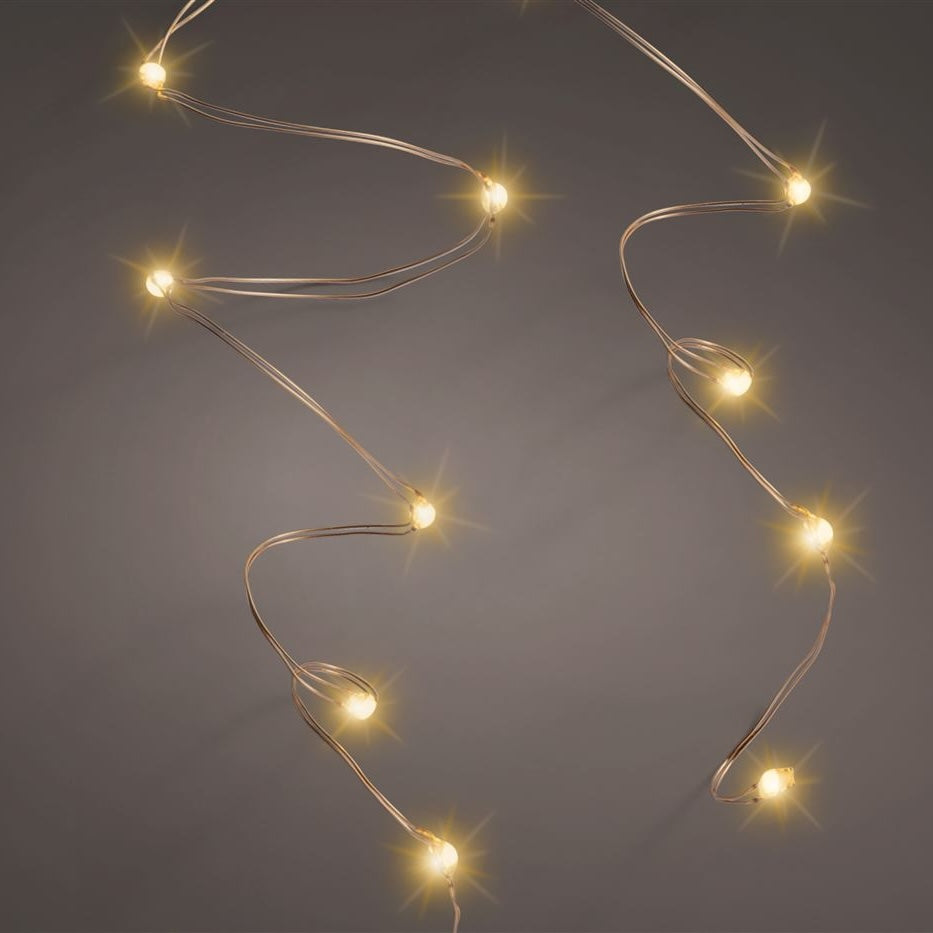 Christmas Copper String Lights 195cm