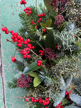 Load image into Gallery viewer, Handmade Red Berry Wreath
