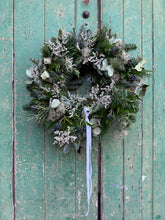 Load image into Gallery viewer, Handmade White Frost Wreath
