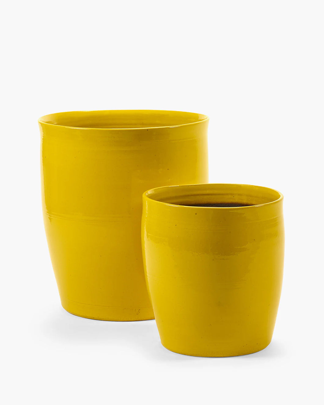 Bright Yellow Glazed Pots - *Local Delivery or Local Pick Up Only*