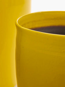 Bright Yellow Glazed Pots - *Local Delivery or Local Pick Up Only*