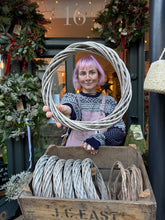Load image into Gallery viewer, Unpeeled White Washed Willow Wreath
