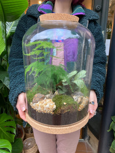 Extra Large Round Sealed Terrarium With Cork Mat - *Local Delivery or Local Pick Up Only*