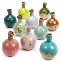 Load image into Gallery viewer, Colourful Glazed Bud Vases
