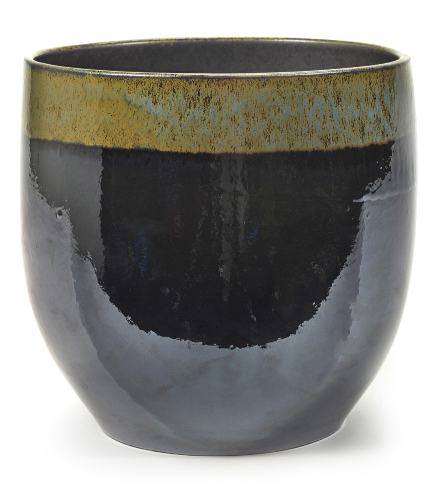 Black Glazed Plant Pot - *Local Delivery or Local Pick Up Only*
