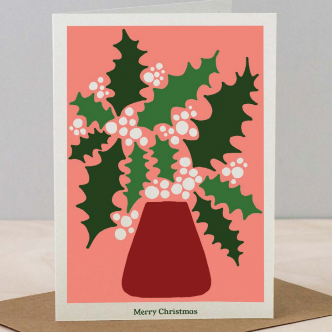 Studio Wald Holly Christmas Card