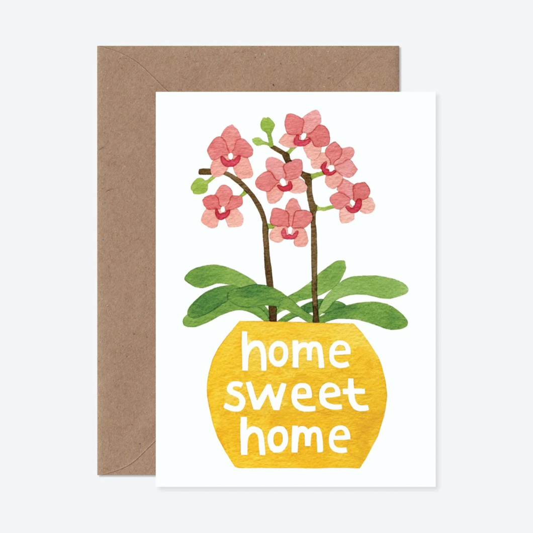 Katrina Sophia Home Sweet Home Orchid Card