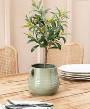 Load image into Gallery viewer, Pale Green Glazed Plant Pots With Handles - *Local Delivery or Local Pick Up Only*
