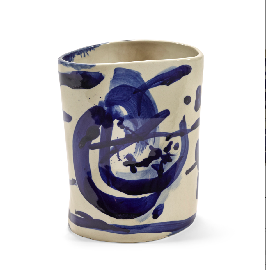 Unique Hand-Painted Blue Vase