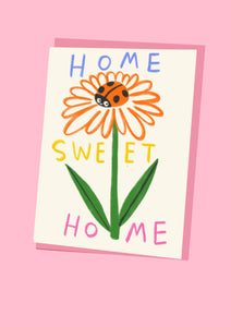 Ladybird Flower New Home Greeting Card 