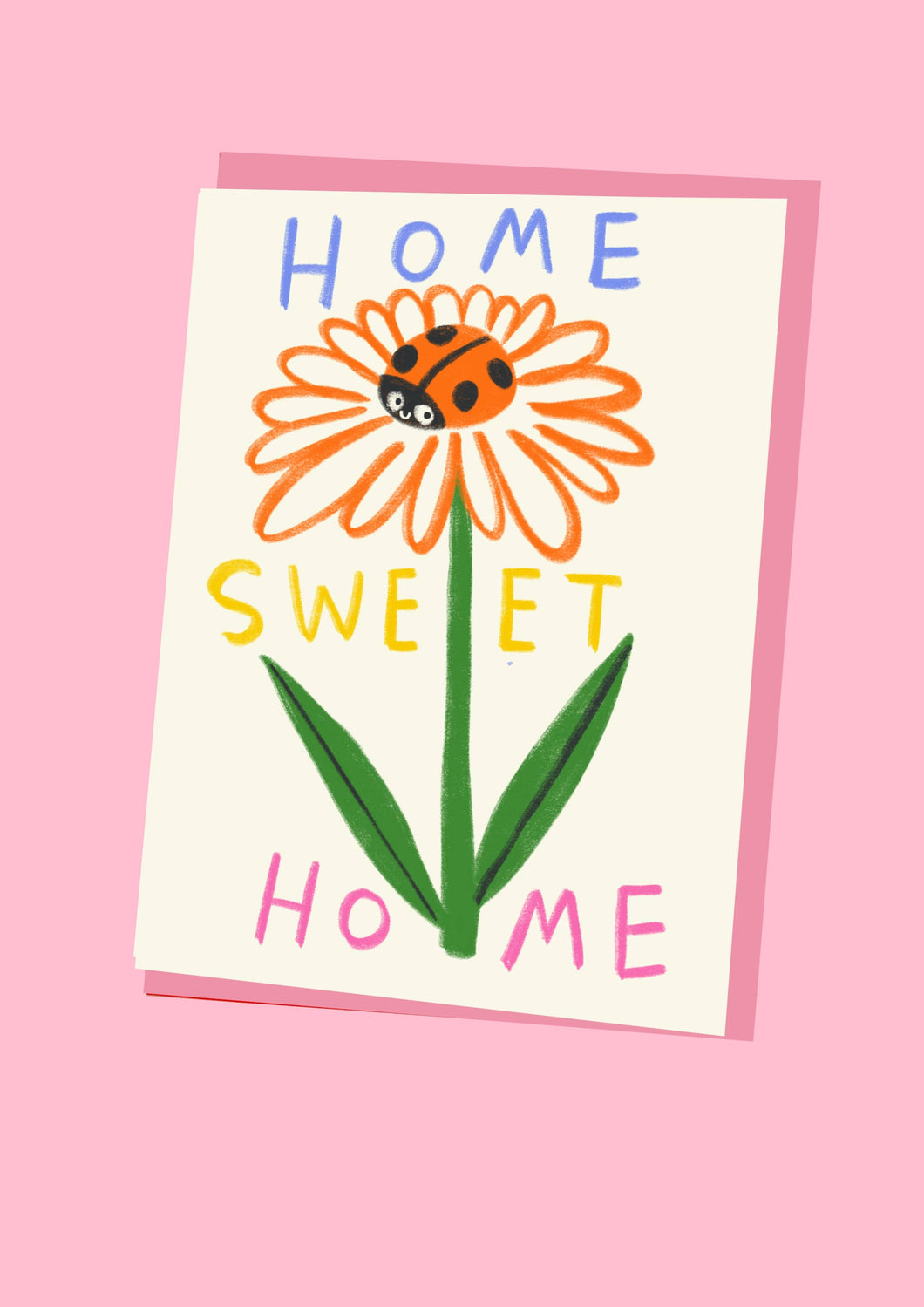 Ladybird Flower New Home Greeting Card 