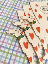 Load image into Gallery viewer, Loveheart Whippet Dog Greeting Card
