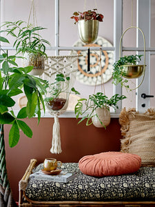 Speckled Brown Glazed Hanging Plant Pot