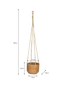 Hanging Plant Pot In Seagrass