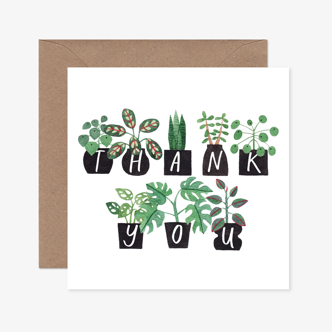 Katrina Sophia Potted Plants Thank You Card