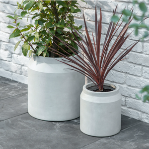 Light Grey Fibre Clay Planter - *Local Delivery or Local Pick Up Only*
